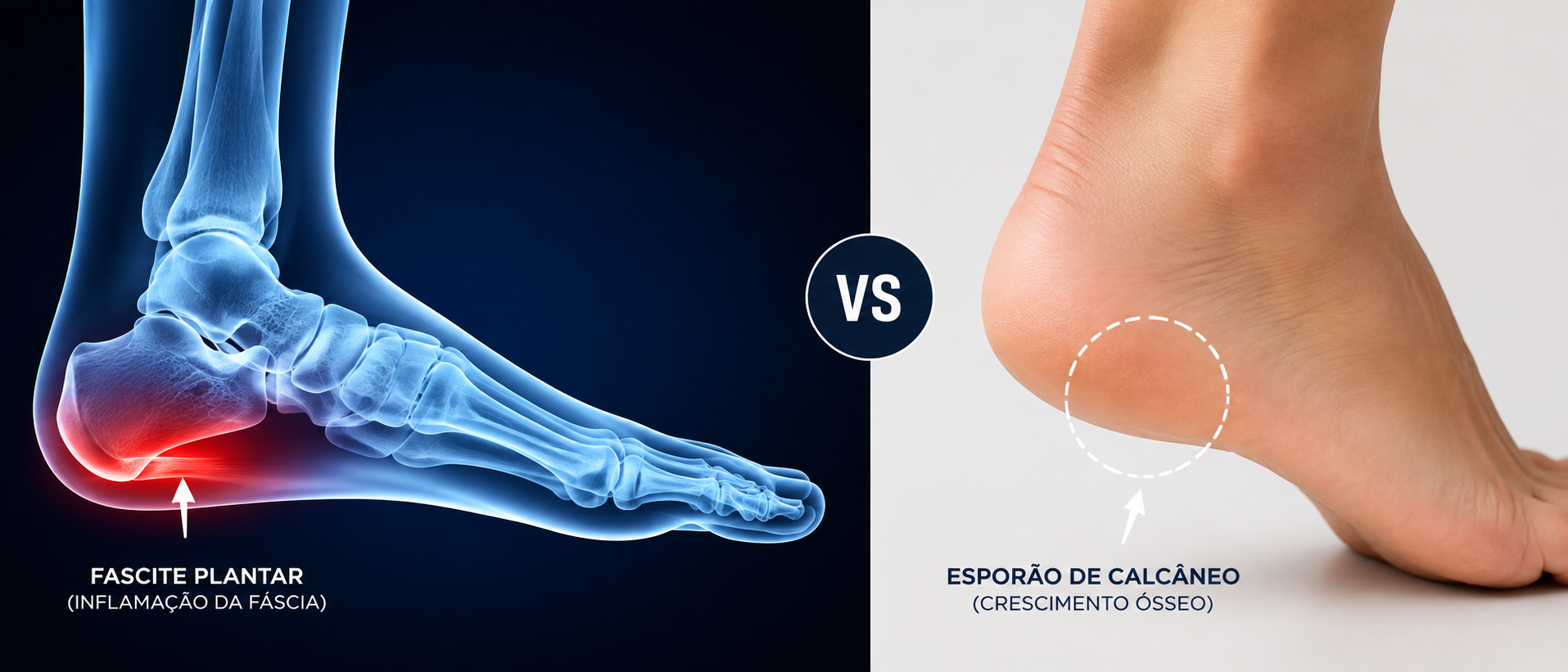 Fascite plantar x esporão de calcâneo