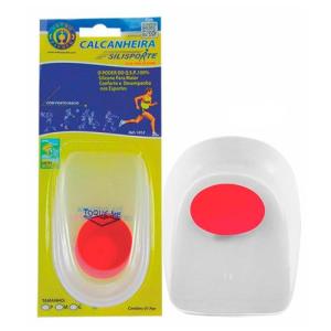 CALCANHEIRA SILICONE PONTO VERMELHO M ORTHO PAUHER CALCANHEIRA SILICONE PONTO VERMELHO M ORTHO PAUHER