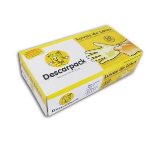 Luva Latex Sem Talco Com 100 Unidades Descarpack Luva Latex Sem Talco Com 100 Unidades Descarpack
