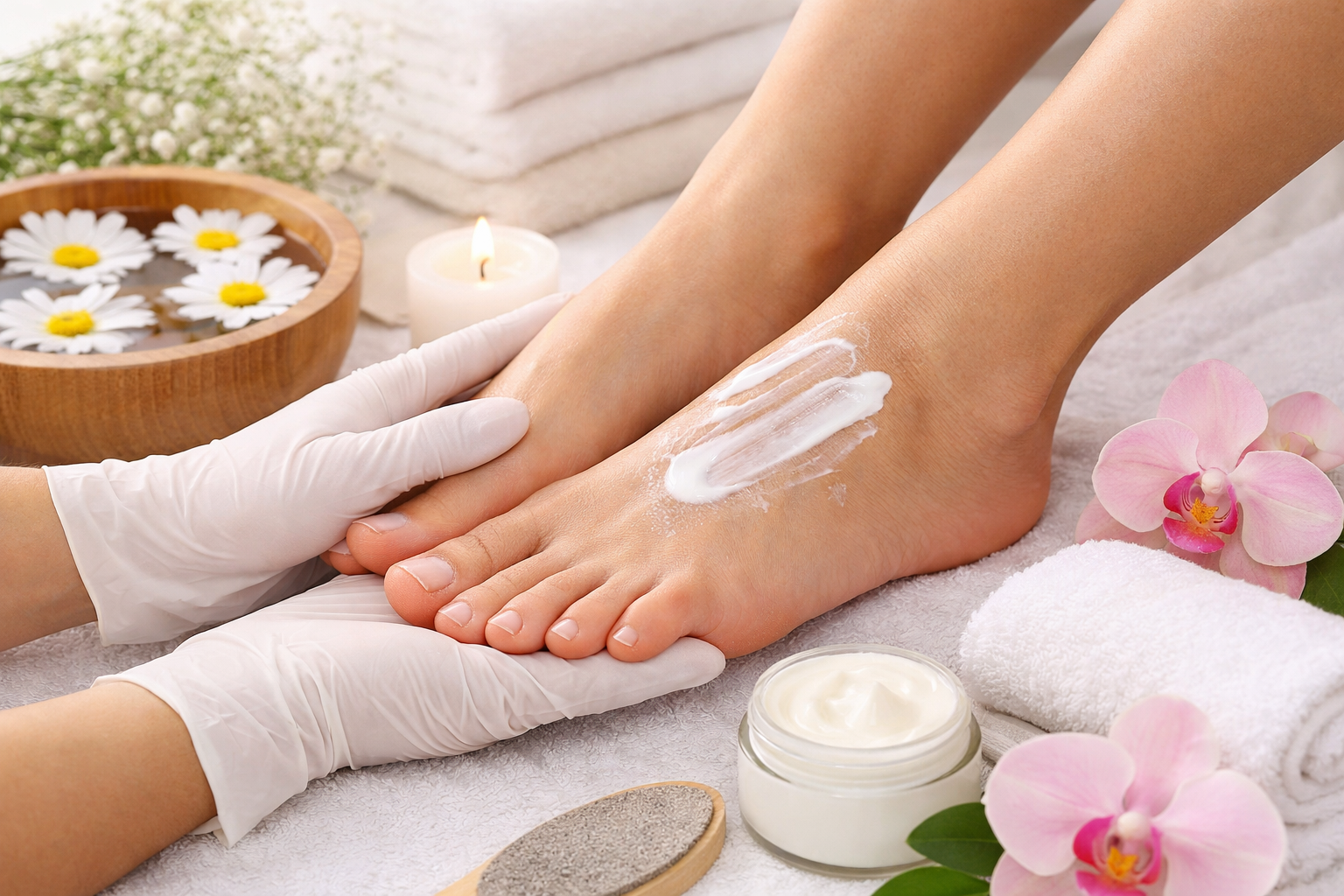 Cuidados com os p�s e bem-estar